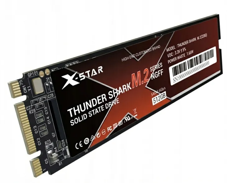 Dysk SSD X-Star Thunder Shark 512GB M.2 SATA / NGFF 2280