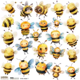 scraplove-naklejka-urocze-pszczolki-1-24x24-cm