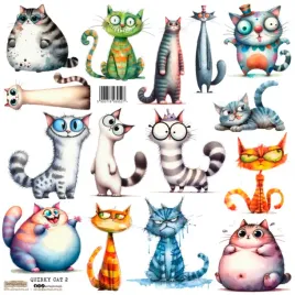 scraplove-naklejka-dziwaczny-kot-2-24x24-cm