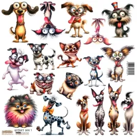 scraplove-naklejka-dziwaczny-pies-1-24x24-cm