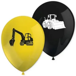 balony-lateksowe-maszyny-budowlane-koparka-8-szt