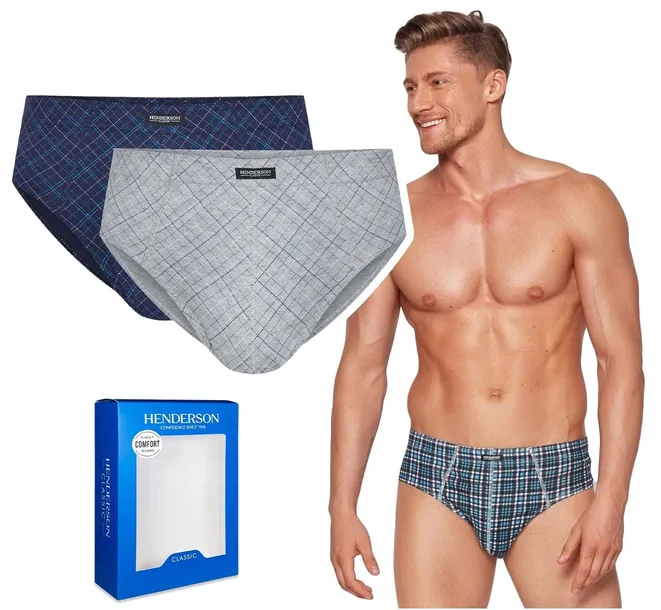 SLIPY MĘSKIE CLASSIC HENDERSON 2-pack BAWEŁNIANE komfortowe - r XXXL 3XL