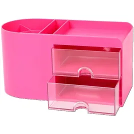 organizer-na-biurko-z-przegrodkami-2-szuflady-rozowy