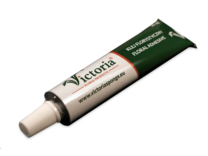 KLEJ FLORYSTYCZNY w TUBCE 50ml DO ROŚLIN ŻYWYCH KWIATÓW GĄBKA Victoria