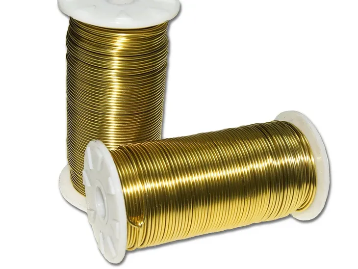 DRUT FLORYSTYCZNY ZŁOTY grubość 1.0mm 100g długość 40 METRÓW