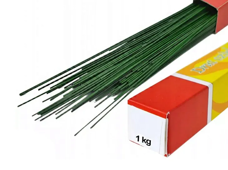 DRUT OZDOBNY FLORYSTYCZNY WYROBOWY ŚREDNICA 0,6mm długości 40cm 1KG