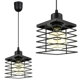 lampa-wiszaca-led-czarna-1xe27-ledlux-nowoczesna