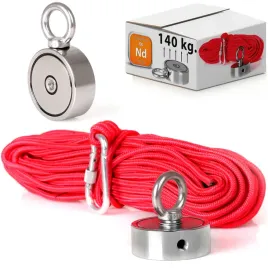 magnes-neodymowy-140kg-okragly-z-otworem-zestaw