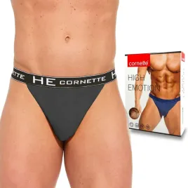 slipy-meskie-tanga-bawelniane-cornette-grafit-l