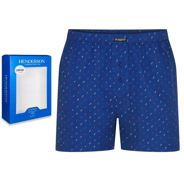Luźne BOKSERKI męskie szorty HENDERSON Classic 100% bawełna M