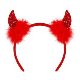 opaska-rogi-diabla-czerwone-cekiny-piorka-diabel-czerwona-halloween