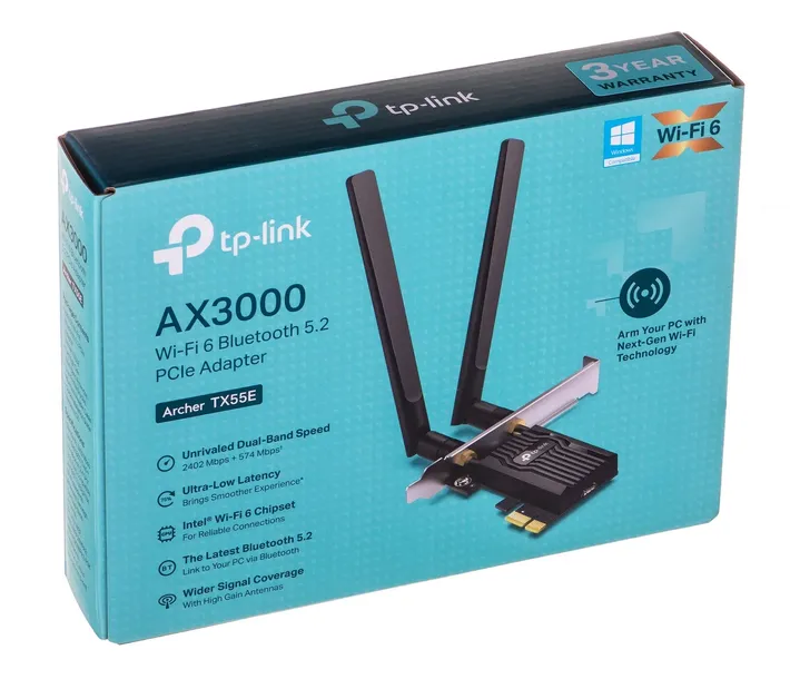 karta-sieciowa-wifi-pci-e-tp-link-archer-tx55e-pasmo-24-ghz-5-ghz