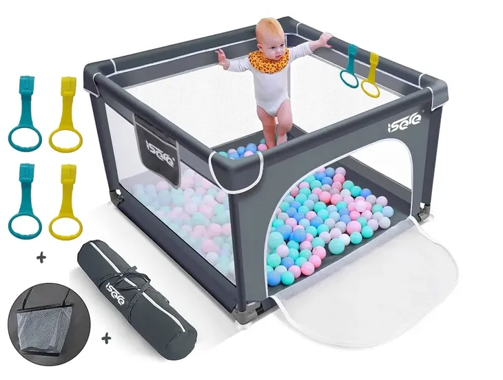 KOJEC DLA DZIECI PREMIUM 90x90cm SUCHY BASEN GĄBKI OCHRANIAJĄCE BOKI TORBA