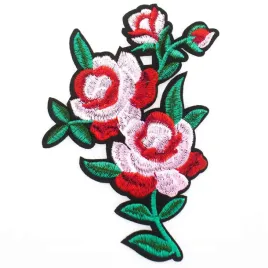 naszywka-termo-naprasowanka-roza-kwiat-liscie-lata