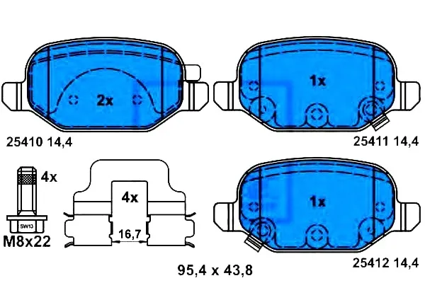 klocki-ham-tyl-fiat-panda-12-stan-nowy