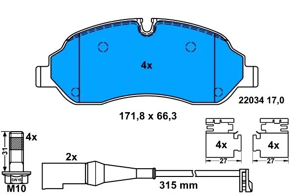 klocki-ham-przod-ford-szerokosc-171-8-mm