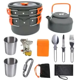 garnki-turystyczne-zestaw-patelnia-czajnik-kubeczki-sztucce-kuchenka-gazowa