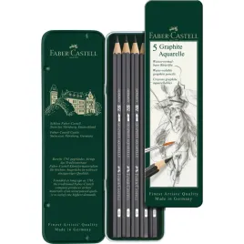 faber-castell-olowki-graphite-aquarelle-5-szt-metalowe-opakowanie