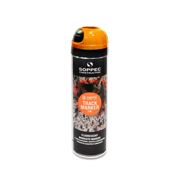 Farba geodezyjna budowlana spray SOPPEC TRACK MARKER POMARAŃCZOWA fluo