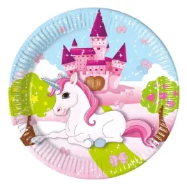 talerzyki-papierowe-jednorozec-unicorn-20-cm-8-szt