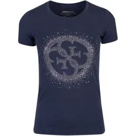 guess-koszulka-damska-t-shirt-4g-logo-granatowa-xs