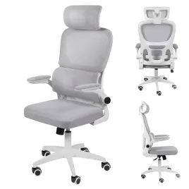 fotel-biurowy-materialowy-krzeslo-biurowe-obrotowe-regulowane-szare-siatka