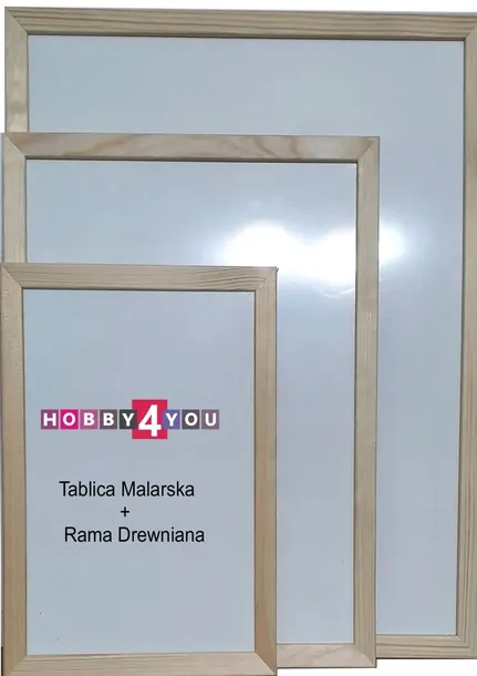 Tablica Malarska 30/40 + Ramka Drewniana 30/40 listwa 2,2/1,3cm