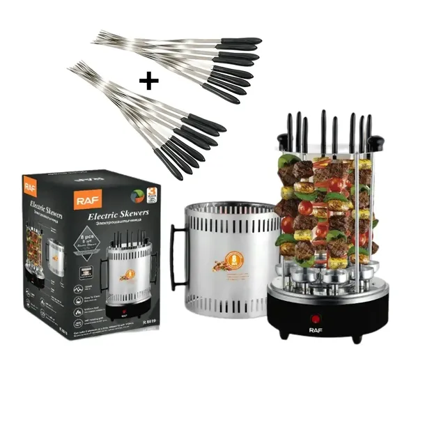 GRILL ELEKTRYCZNY PIONOWY KEBAB SZASZŁYK OPIEKACZ OBROTOWY DO SZASZŁYKÓW