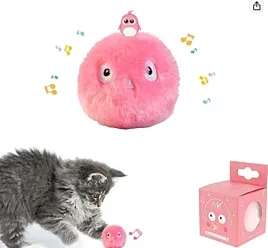 pilka-pileczka-interaktywna-dla-kota-pluszowa-rozowa-r17-zabawka