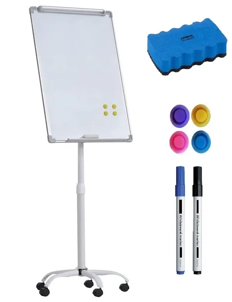 Flipchart magnetyczny mobilny 60x90 + GRATISY