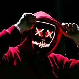 maska-led-neonowa-na-halloween-poamranczowa