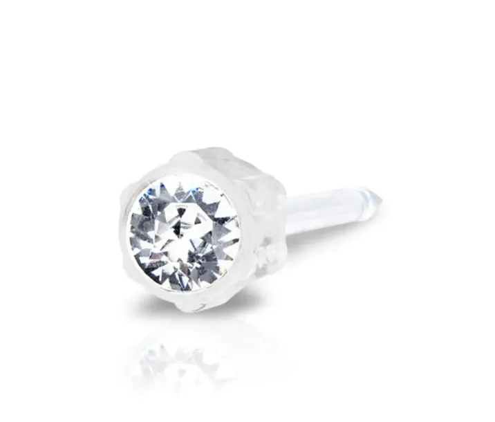 BLOMDAHL CRYSTAL 4 mm Kolczyk plastik medyczny