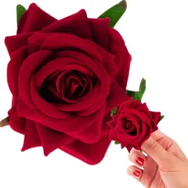 roza-czerwona-welurowa-glowka-kwiatowa-wyrobowa-flowerbox-dekoracyjna