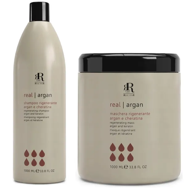 RR Argan Star Szampon + Maska z Keratyną 2x 1000ml