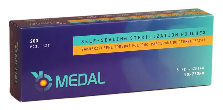 TOREBKI DO STERYLIZACJI 90mm x 230mm MEDAL 200 szt