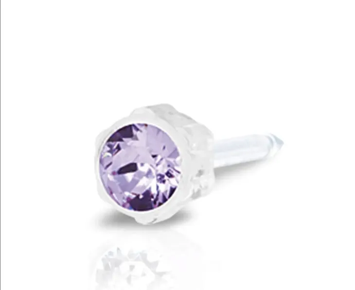 KOLCZYK PRZEKŁUCIE BLOMDAHL VIOLET PLASTIK MED 4mm