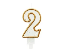 swieczka-urodzinowa-2-urodziny-biala-brokat-zloty