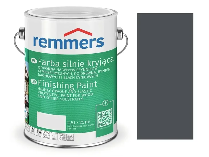 Remmers DeckFabre farba silnie kryjąca ANTRACYT 7016 2,5 L