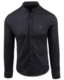 koszula-meska-czarna-ze-stojka-slim-fit-logo-3xl