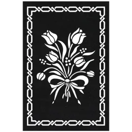 dekoracja-scienna-obraz-azurowy-kwiaty-czarny