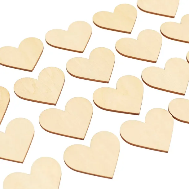 SERCA SERDUSZKA DREWNIANE 4CM SCRAPKI DEKOR 25szt