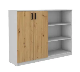 komoda-160-cm-do-gabinetu-z-polkami-i-drzwiami-dab-artisan-szary-skandi