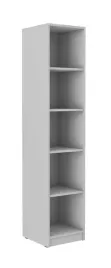 regal-z-polkami-na-ksiazki-40-cm-wysoki-do-biura-salonu-jasny-szary-waski