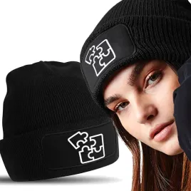 czapka-zimowa-czarna-puzzle-02-ciepla-beanie
