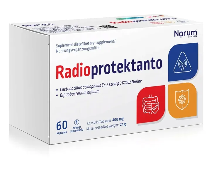 Radioprotektanto | 60 kapsułek | Probiotyk | Narine