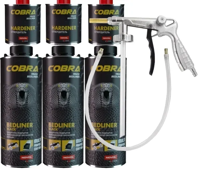 NOVOL COBRA POWŁOKA POLIURETANOWA CZARNY 1,8L+0,6L + PISTOLET