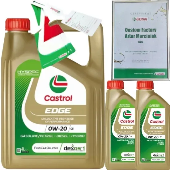 CASTROL EDGE 0W20 C5 6L DEXOS1 GEN3 MB 229.71 STJLR.03.5006 + ZAWIESZKA