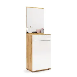 komoda-dab-craft-bialy-polysk-z-lustrem-wiszacym