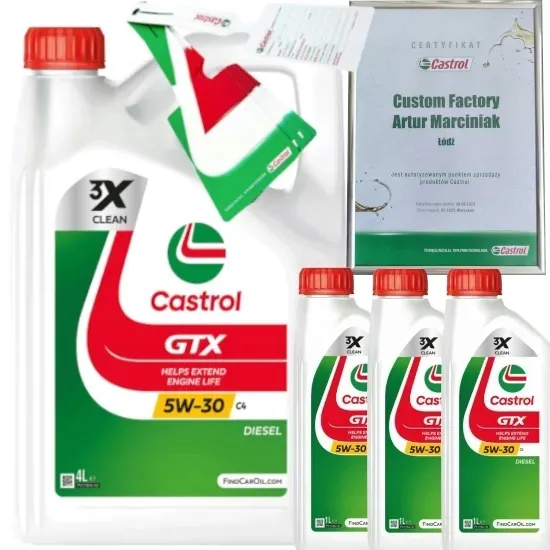 CASTROL GTX 5W30 C4 7L RENAULT RN 0720 MB 226.51 + ZAWIESZKA