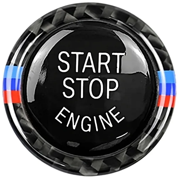 Pulsante Start/Stop In Carbonio Nero Per BMW Serie 3, 5, X5, X6, Z4, Facile Da Installare E Protegge Il Pulsante Originale